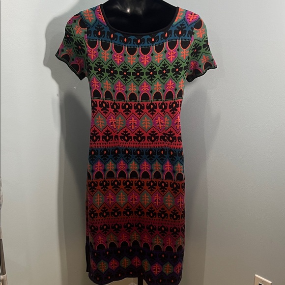 Peruvian Connection Multicolored Sweater Dress - Picture 4 of 5